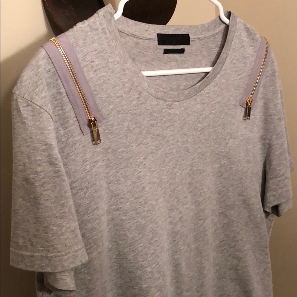 Alexander McQueen Gold Zipper Tee